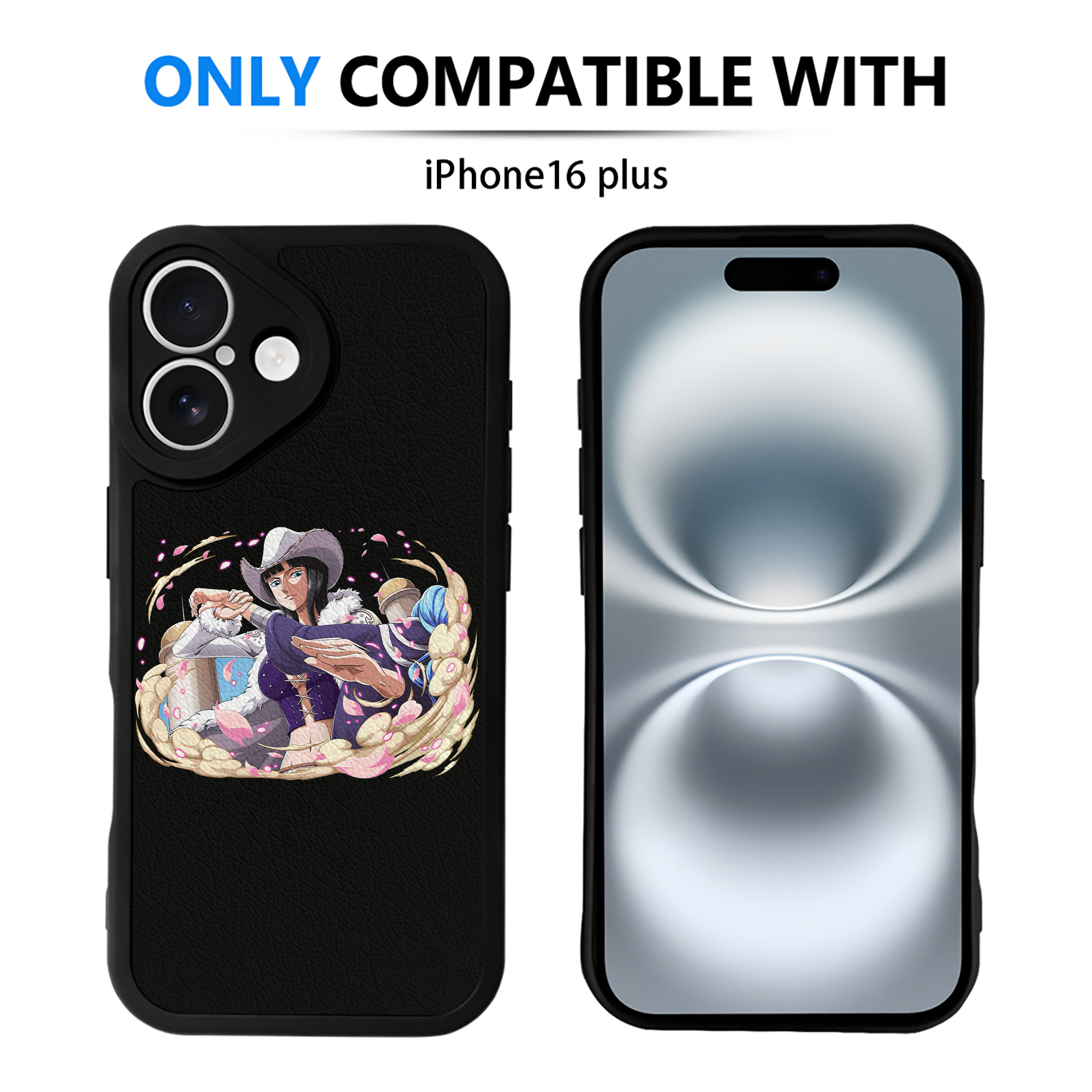 （画像用） ワンピース ニコ・ロビン ONE PIECE Nico Robin 【iPhone 16シリーズ対応】シリコンスマホケース（レザー調） 材質：シリコン
